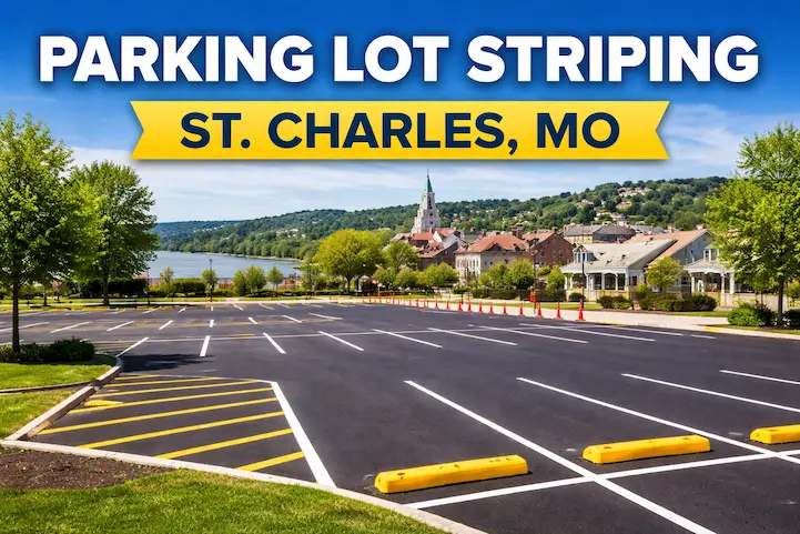 Parking lot striping in St. Charles, Missouri